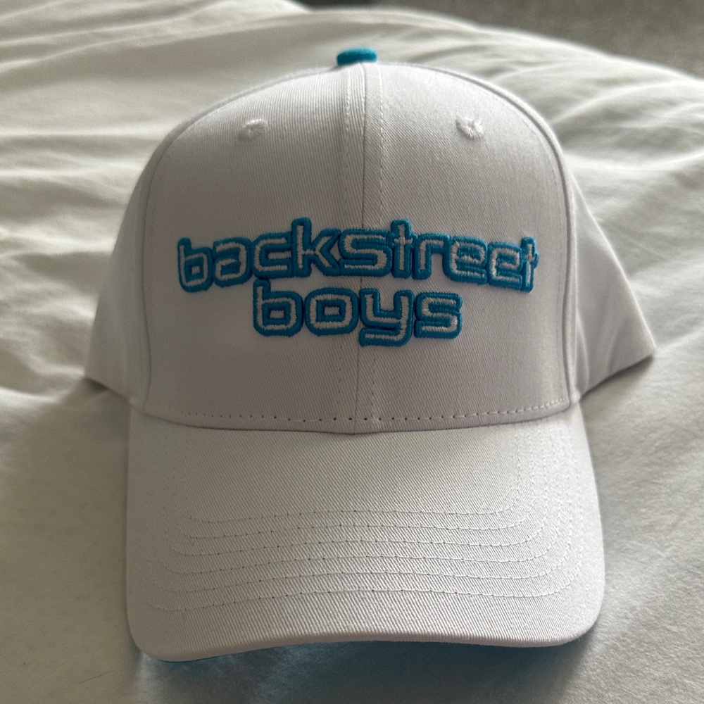 Backstreet Boys White Baseball Cap with Blue Embroidery Into the Millennium